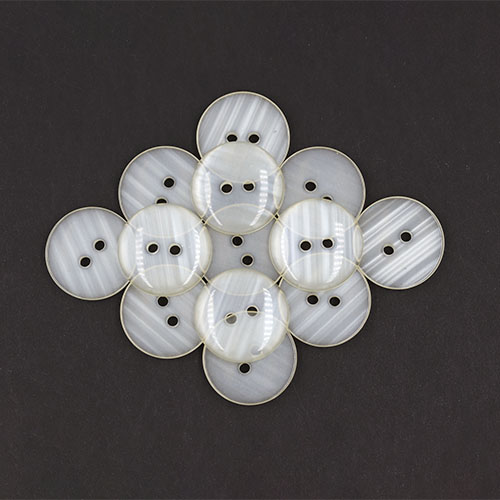 19715 Sullivans 20mm Round Plastic Button With Two Holes - Frosted Cream - Bag Of 100