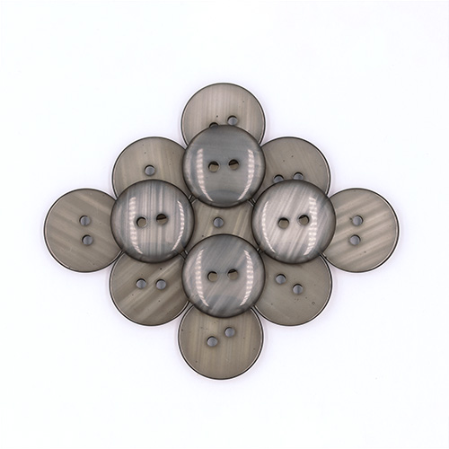 19718 Sullivans 20mm Round Plastic Button With Two Holes - Frosted Grey - Bag Of 100