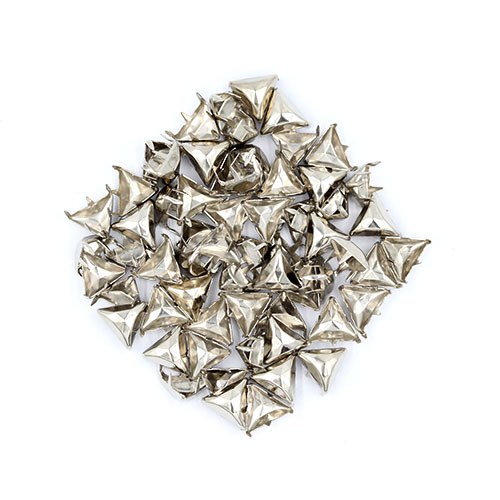 19886 Sullivans 9mm Raised Triangle Stud - Silver - 100 In A Tube