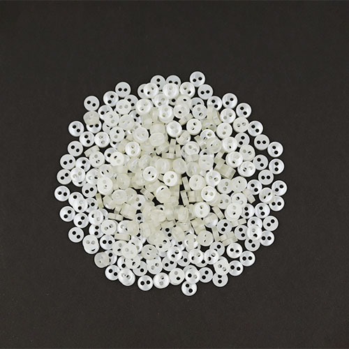 20199 Sullivans 5mm Two Hole Cup Doll Plastic Buttons - White - 300 In A Tube