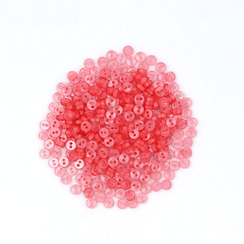 20203 Sullivans 5mm Two Hole Cup Doll Plastic Buttons - Pink - 300 In A Tube