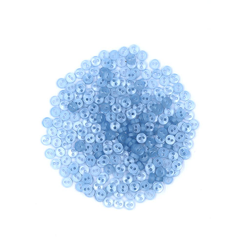 20204 Sullivans 5mm Two Hole Cup Doll Plastic Buttons - Sky - 300 In A Tube