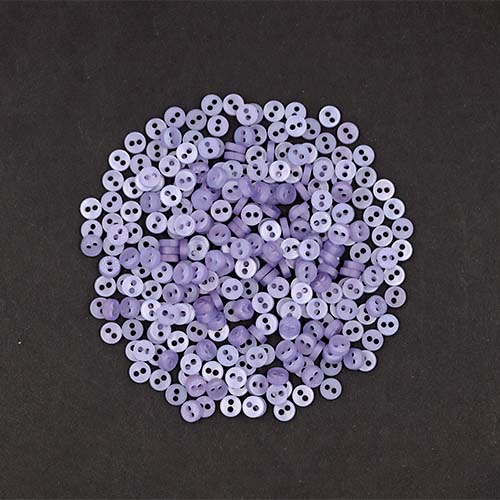 20207 Sullivans 5mm Two Hole Cup Doll Plastic Buttons - Lilac - 300 In A Tube