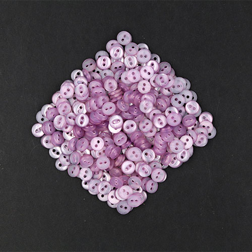 20235 Sullivans 8mm Two Hole Fish Eye Doll Plastic  Buttons - Lilac - 180 In A Tube