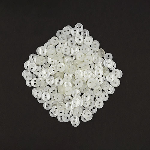 20239 Sullivans 8mm Two Hole Cup Doll Plastic Buttons - White - 180 In A Tube