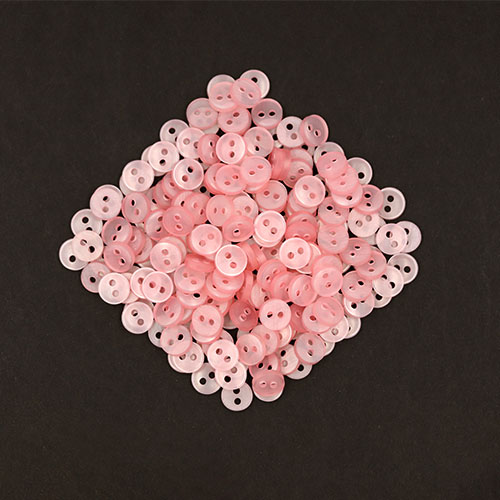 20242 Sullivans 8mm Two Hole Cup Doll Plastic Buttons - Pink - 180 In A Tube