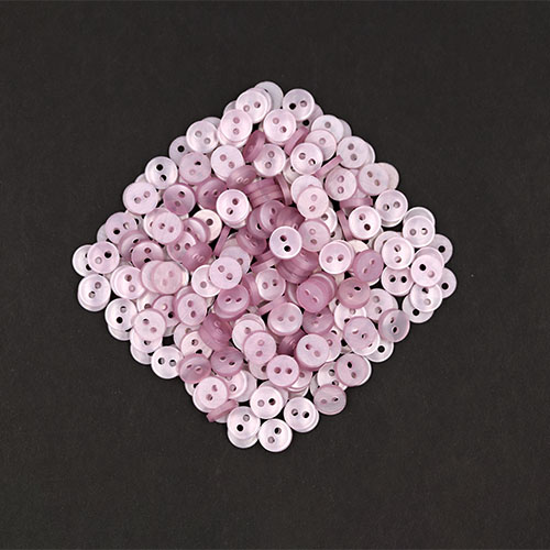 20245 Sullivans 8mm Two Hole Cup Doll Plastic Buttons - Lilac - 180 In A Tube