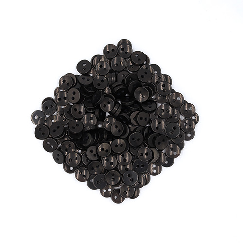 20246 Sullivans 8mm Two Hole Cup Doll Plastic Buttons - Black - 180 In A Tube