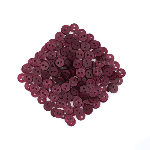 20247 Sullivans 8mm Two Hole Cup Doll Plastic Buttons - Wine - 180 In A Tube