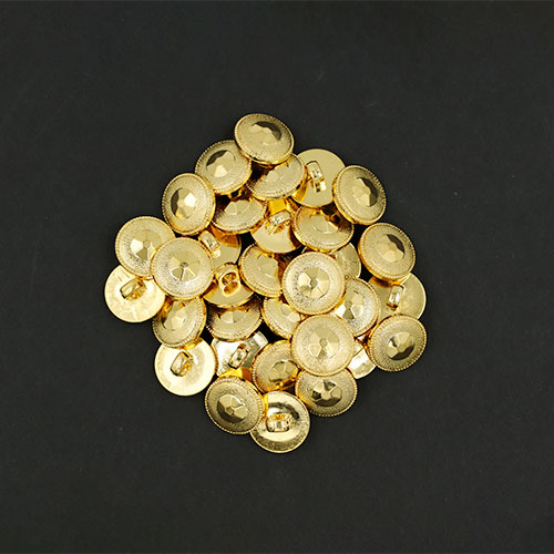 20561 Sullivans 15mm Round Plastic Button With Pinnacle - Gold - 35 In A Tube