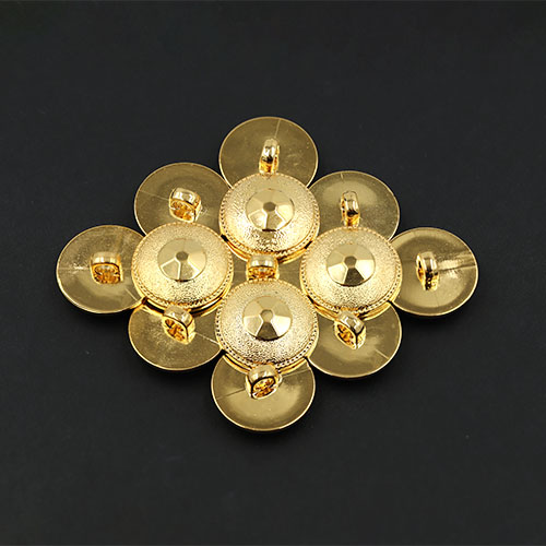 20563 Sullivans 21mm Round Plastic Button With Pinnacle - Gold - 22 In A Tube