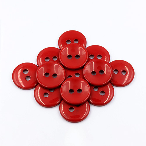20599 Sullivans 37mm Round Plastic Button With Two Holes - Red - 35 In A Tube 