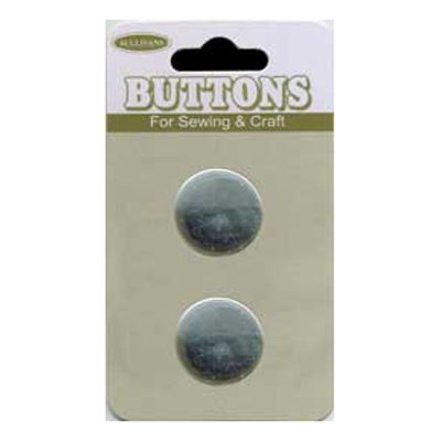 20628 Sullivans Buttons Card - 17mm Silver Metal Shank Buttons  - 2pcs