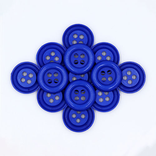 20632 Sullivans 38mm Round Plastic Button With Four Holes - Royal - 25 In A Tube 