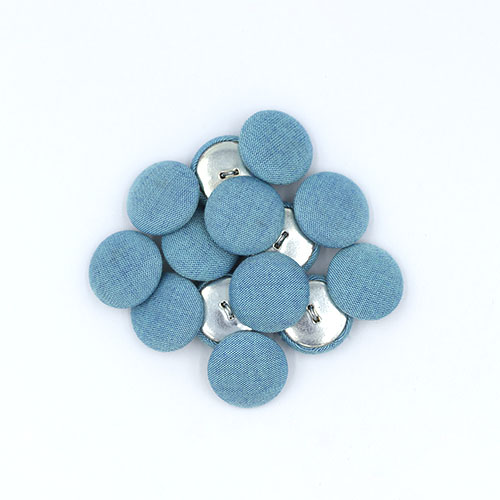 20670 Sullivans 25mm Round Covered Shank Button - Light Blue - 15 In A Tube