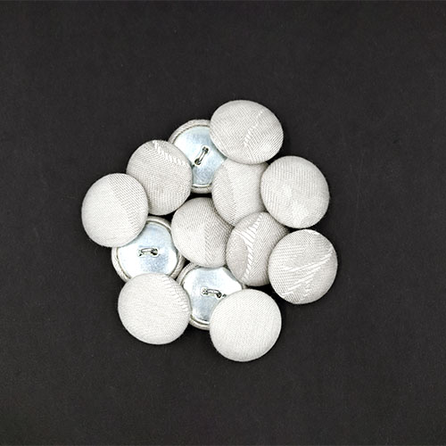 20672 Sullivans 25mm Round Covered Shank Button - Light Grey - 15 In A Tube