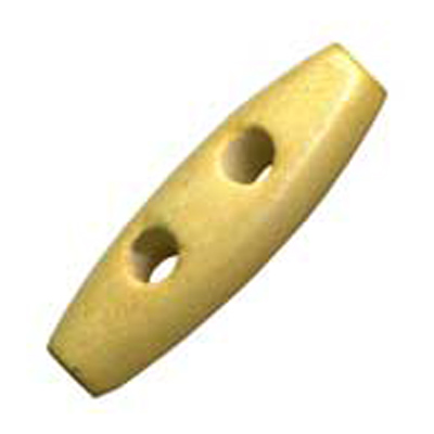20677 Sullivans 60mm Wooden Toogle Button With Two Holes With Two Holes - Light Wood - 9 In A Tube