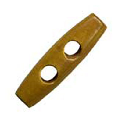 20691 Sullivans 60mm Wooden Toogle Button With Two Holes With Two Holes - Tan Wood - 9 In A Tube