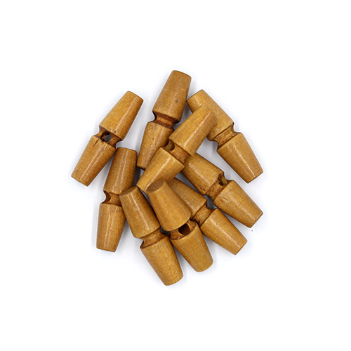 20696 Sullivans 40mm Wooden Toogle Button With Two Holes - Tan Wood - 16 In A Tube