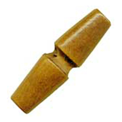 20697 Sullivans 30mm Wooden Toogle Button With Two Holes - Tan Wood - 20 In A Tube