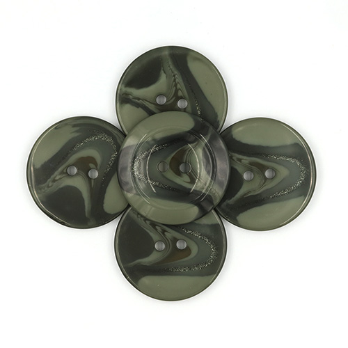 20741 Sullivans 50mm Round Plastic Button With Two Holes -pattern Through Middle - Lizard Brown - 32 In A 
