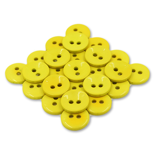 20746 Sullivans 29mm Round Plastic Button With Two Holes - Citronella Yellow - 45 In A Tube 
