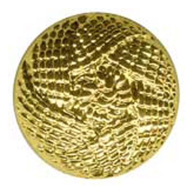 20862 Sullivans 20mm Round Plastic Shank Button - Gold With Fine Patterned Star - 19 In A Tube 