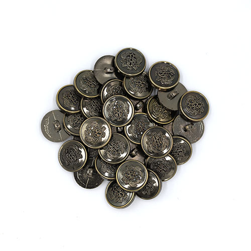 20866 Sullivans 15mm Round Plastic Shank Button With Crest - Bronze - 39 In A Tube 