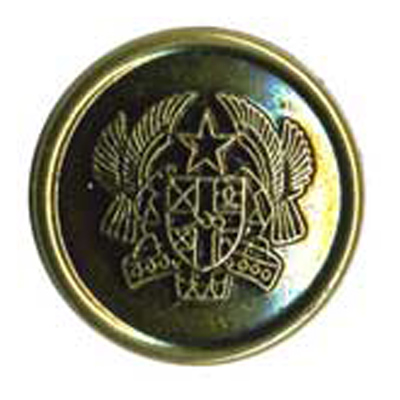 20867 Sullivans 17mm Round Plastic Shank Button With Crest - Bronze - 30 In A Tube 