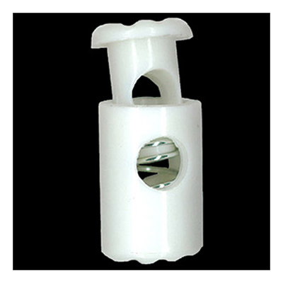 20912 Sullivans 25mm Plastic Cord Ends - White - 30 In A Tube