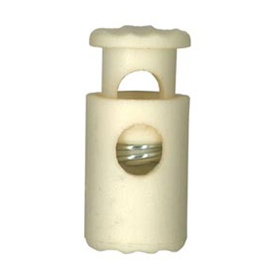 20921 Sullivans 25mm Plastic Cord Ends - Cream - 30 In A Tube