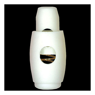 20922 Sullivans 32mm Plastic Cord Ends - White - 25 In A Tube