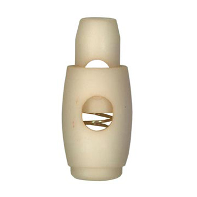 20931 Sullivans 32mm Plastic Cord Ends - Cream - 25 In A Tube