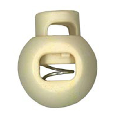 20941 Sullivans 22mm Plastic Cord Ends - Cream - 21 In A Tube