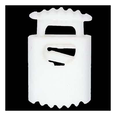 20952 Sullivans 25mm Plastic Cord Ends With Ridged Top - White - 34 In A Tube