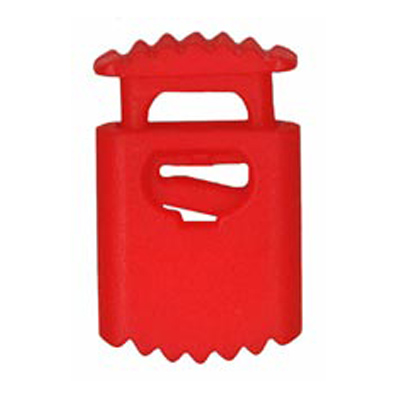 20954 Sullivans 25mm Plastic Cord Ends With Ridged Top - Red - 34 In A Tube
