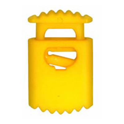 20956 Sullivans 25mm Plastic Cord Ends With Ridged Top - Gold - 34 In A Tube