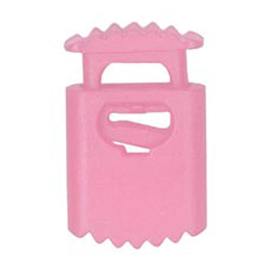 20957 Sullivans 25mm Plastic Cord Ends With Ridged Top - Pink - 34 In A Tube