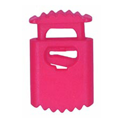 20958 Sullivans 25mm Plastic Cord Ends With Ridged Top - Hot Pink - 34 In A Tube