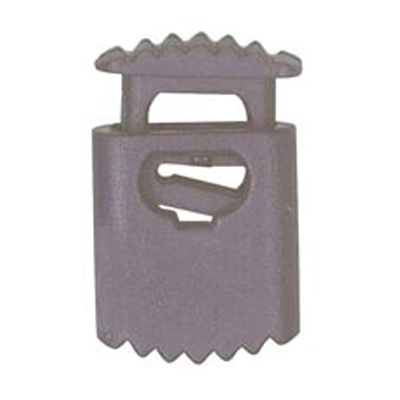 20960 Sullivans 25mm Plastic Cord Ends With Ridged Top - Grey - 34 In A Tube