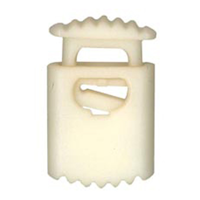 20961 Sullivans 25mm Plastic Cord Ends With Ridged Top - Cream - 34 In A Tube