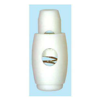 21010 Sullivans 32mm Plastic Cord Ends - White - Bag Of 100