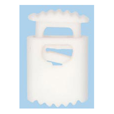 21040 Sullivans 25mm Plastic Cord Ends With Ridged Top - White - Bag Of 100