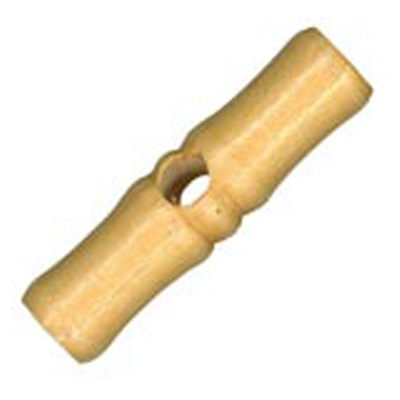 21124 Sullivans 45mm Wooden Toggle Button With Two Holes - Natural - 21 In A Tube