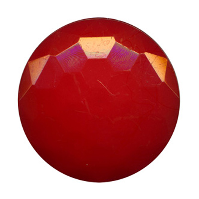 21136 Sullivans 46mm Round Plastic Shank Button - Diamond Cut - Red - 15 In A Tube 