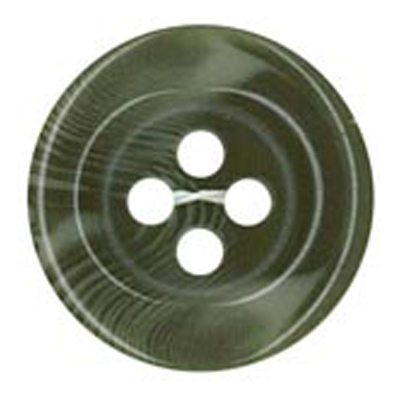 21148 Sullivans 20mm Round Plastic Button With Four Holes  - Raised Rim - Dark Grey Two Tone - 42 In A Tub