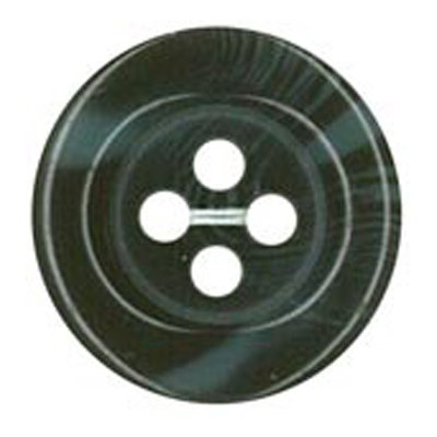 21149 Sullivans 20mm Round Plastic Button With Four Holes  - Raised Rim - Navy Two Tone - 42 In A Tube 