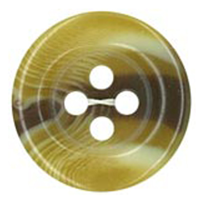 21151 Sullivans 20mm Round Plastic Button With Four Holes  - Raised Rim - Fawn Two Tone - 42 In A Tube 
