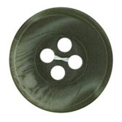 21164 Sullivans 20mm Round Plastic Button With Four Holes  - Raised Rim - Matt Dark Grey Two Tone - 42 In 