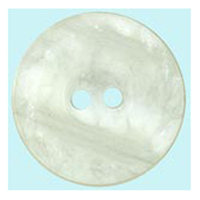 21193 Sullivans 20mm Round Plastic Button With Two Holes - Stitched Border - White - 31 In A Tube 